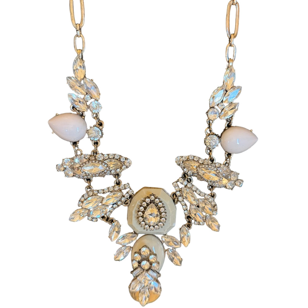 Chic Crystal and Cream Necklace